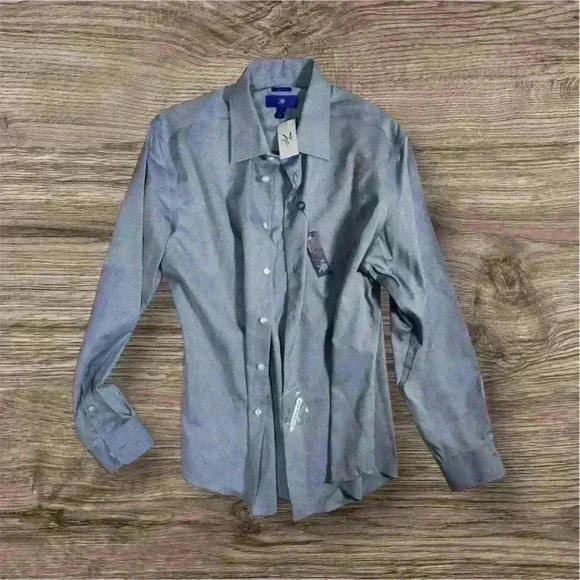 NWT Egara Non Iron  Size Large Mens Button Up Shirt‎ Long Sleeve - Picture 1 of 8